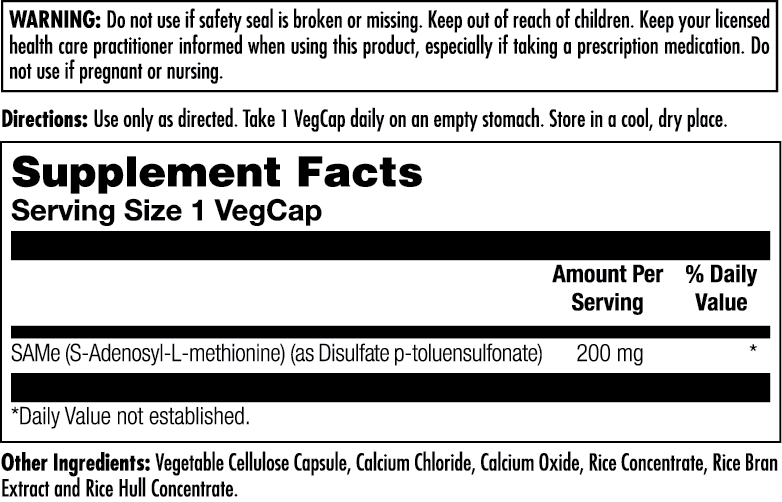SAMe 200mg 30 Count