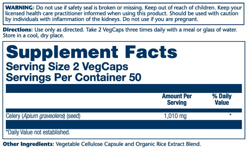 Celery Seed 1010mg 100 Count