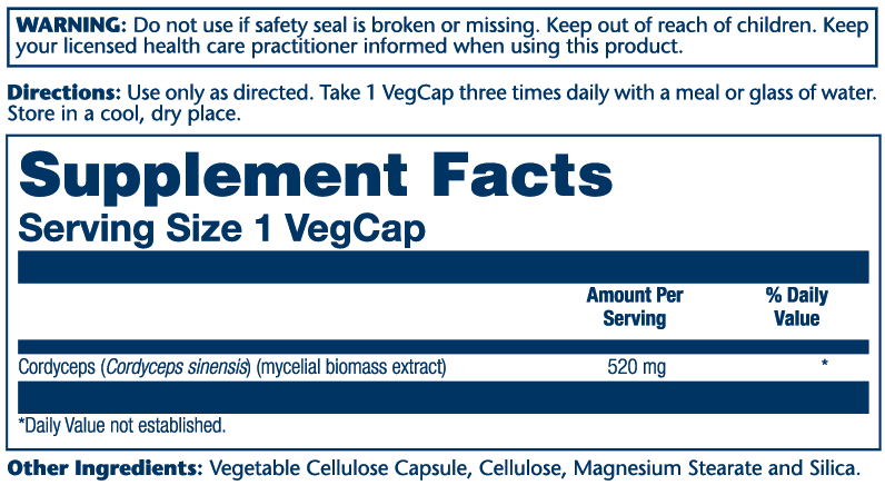 Cordyceps 520mg 100 Count