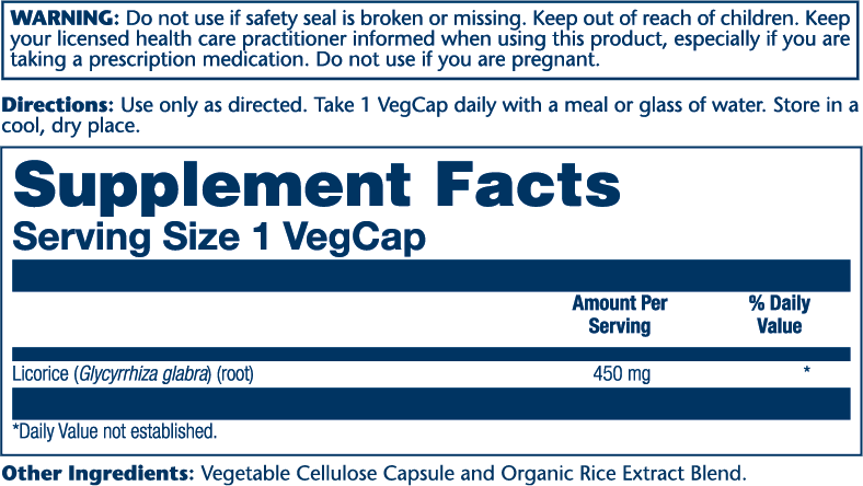 Licorice Root 450mg 100 Count