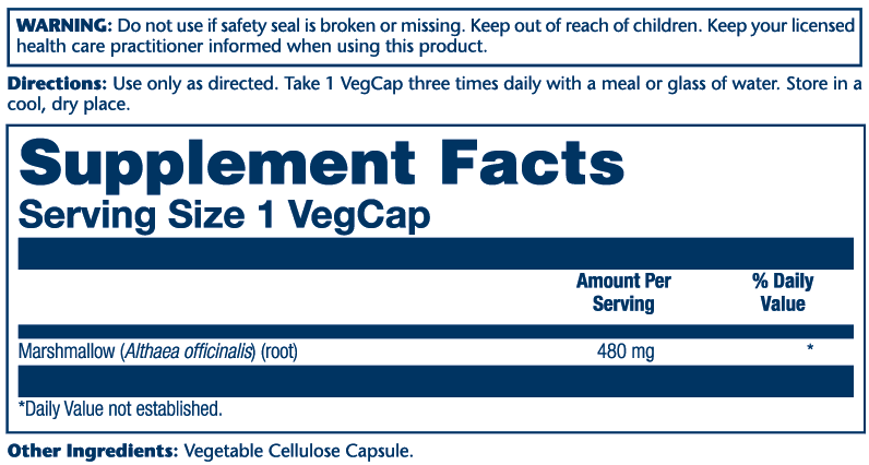 Marshmallow Root 480mg 100 Count