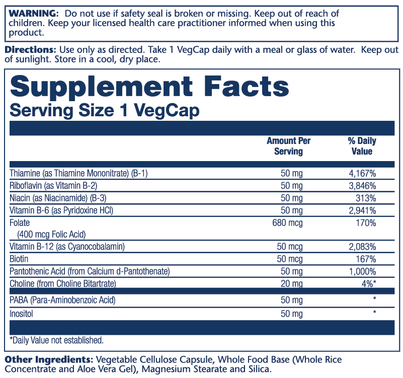 Vitamin B-Complex 50mg 100 Count