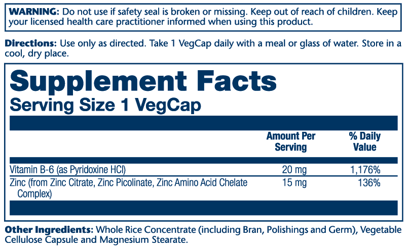 Bio Zinc 15mg 60 Count