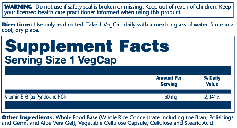 Vitamin B6 Timed Release 100mg 60 Count