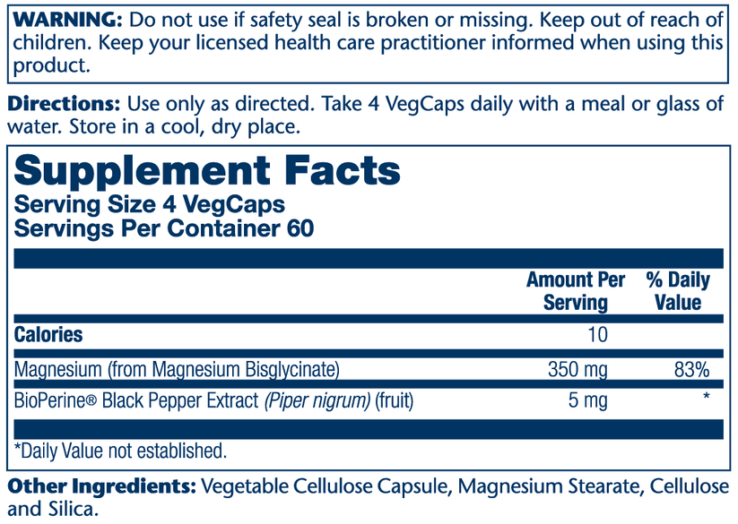 Magnesium Glycinate 350mg