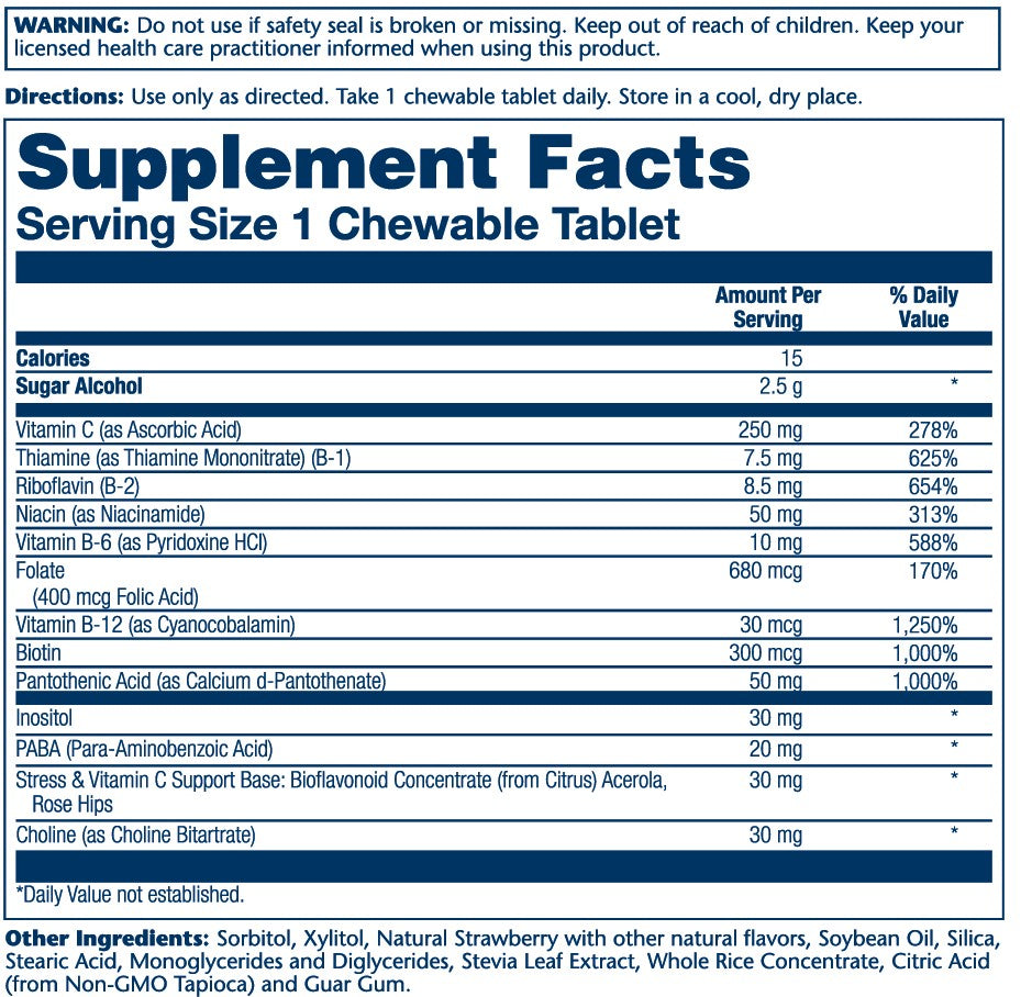 Vitamin B-Complex Chewable 50 Count