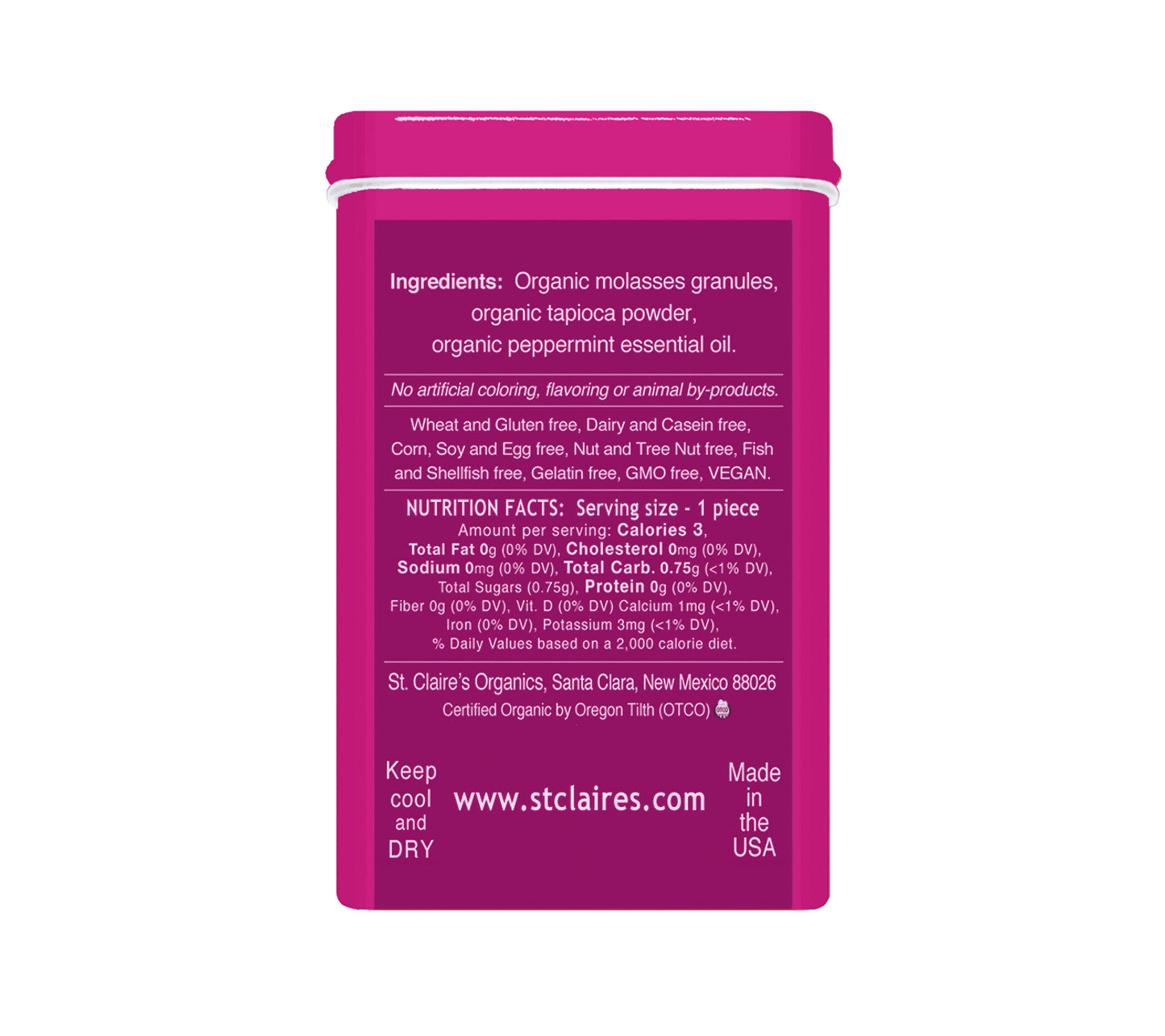 Organic Peppermint Pastilles 45 Count