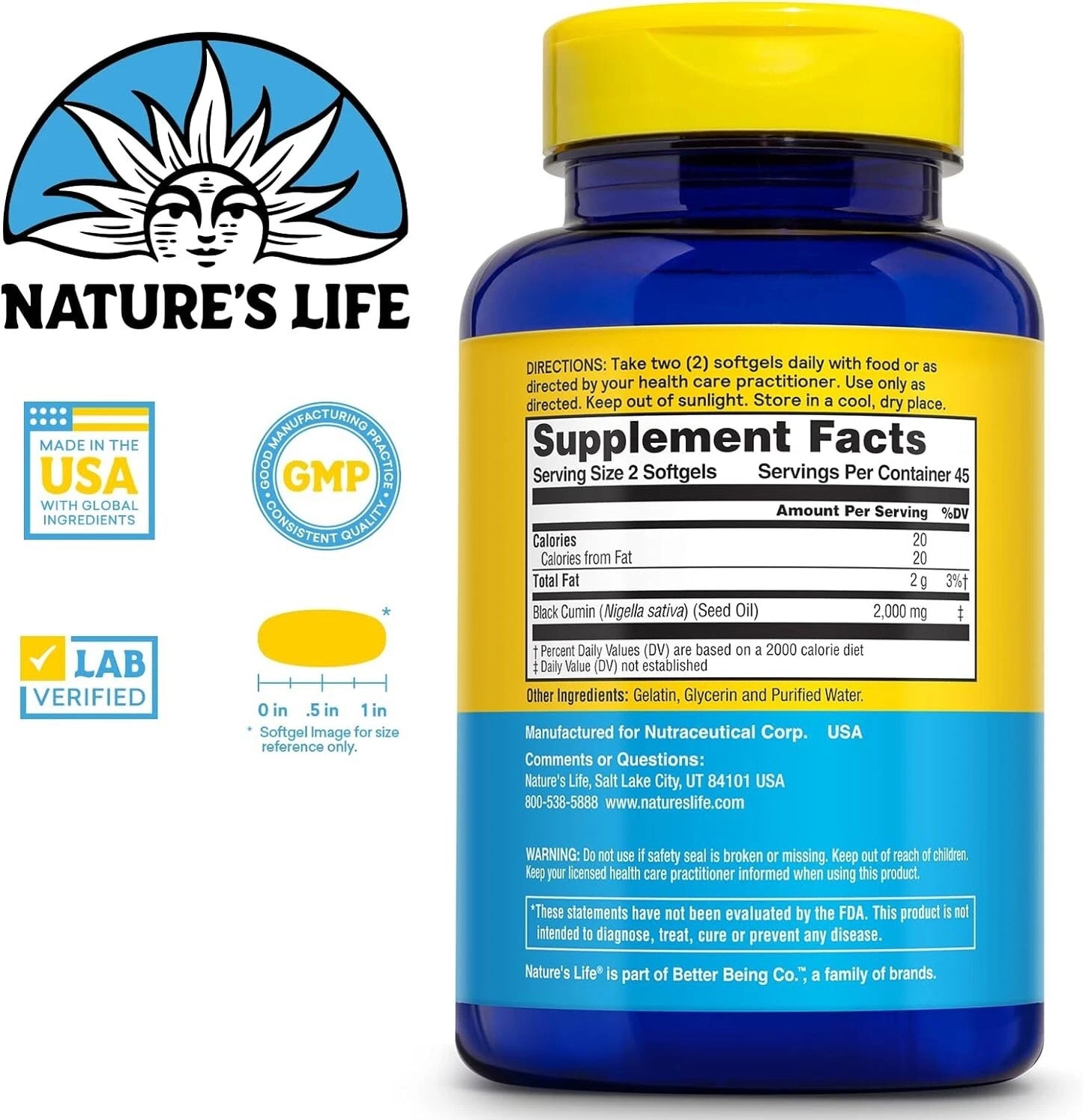 Black Seed Oil 2000mg 90 Count