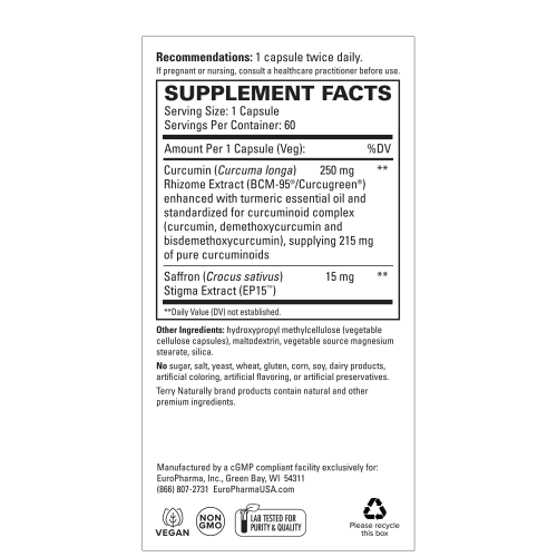 Saffron Lift + Curcumin 60 Count