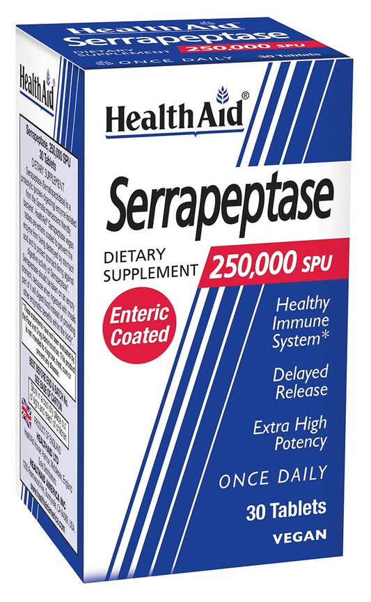 Serrapeptase 250,000 SPU 30 Count