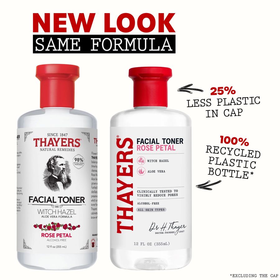 Witch Hazel Facial Toner Rose Petal 12oz.