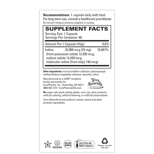 Tri-Iodine 25mg 60 Count