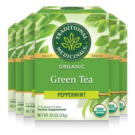 Organic Green Tea Peppermint Tea 16 Count